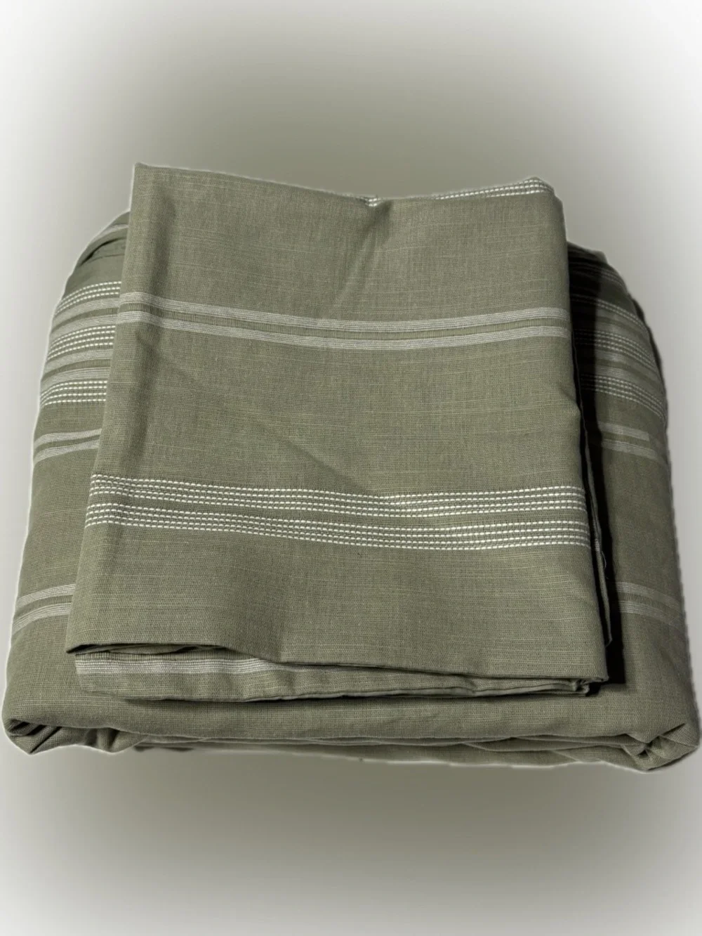 King Cotton Woven Stripe Duvet Cover & Sham Set